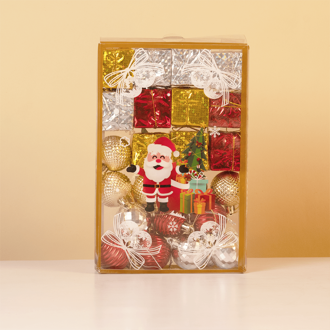 Christmas Tree Decoration Gift Set – 24pcs Ornament Box with Mini Gift Boxes, Baubles - Memories Insite
